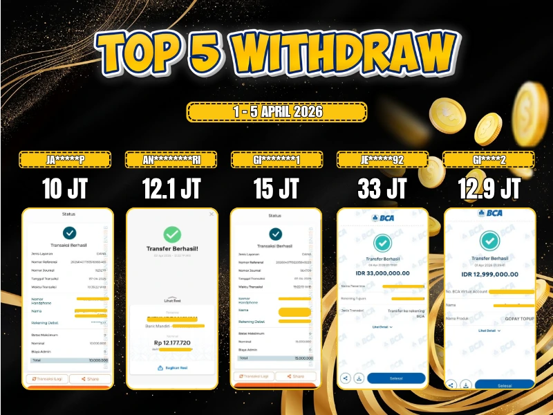 TOP 5 WD 1 - 5 april 2026