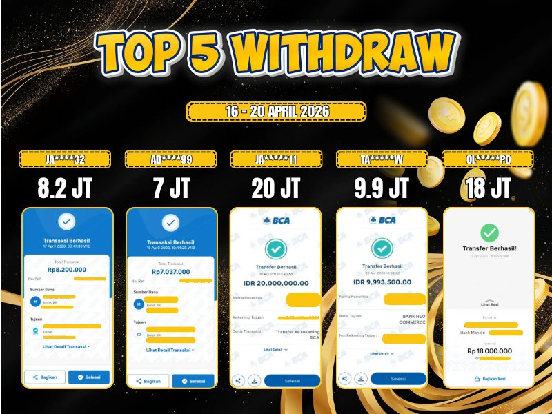 TOP 5 WD 16 - 20 april 2026