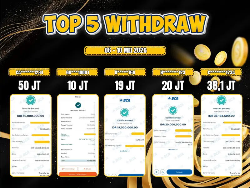 TOP 5 WD 06 Mei - 10 Mei 2025