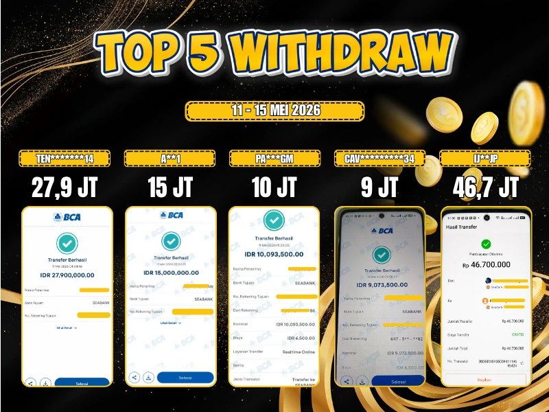 TOP 5 WD 11 MEI - 15 MEI 2026